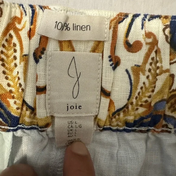 Joie 100% Linen High Waist Floral Shorts - Picture 6 of 6